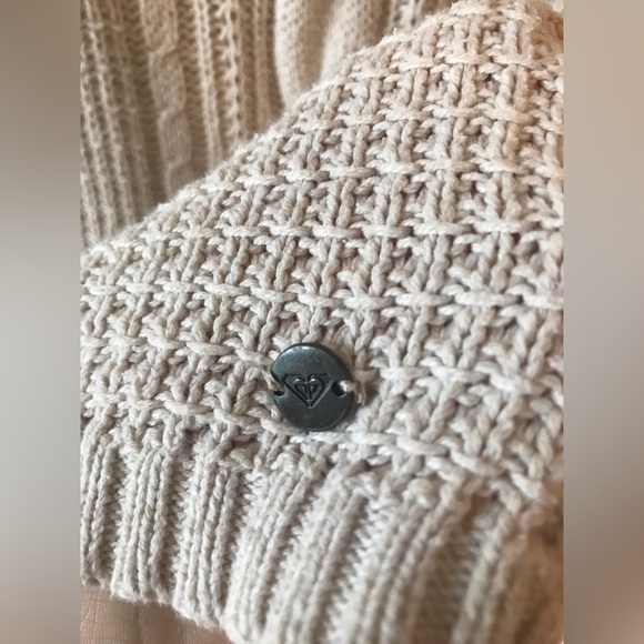 Roxy size S sweater dress in off-white super light tan - beautiful condition - Picture 8 of 11